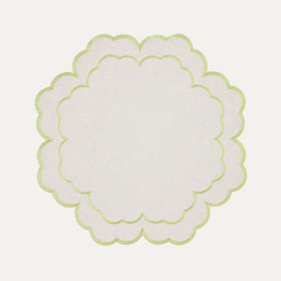 Íris Placemat, Natural with Light Green