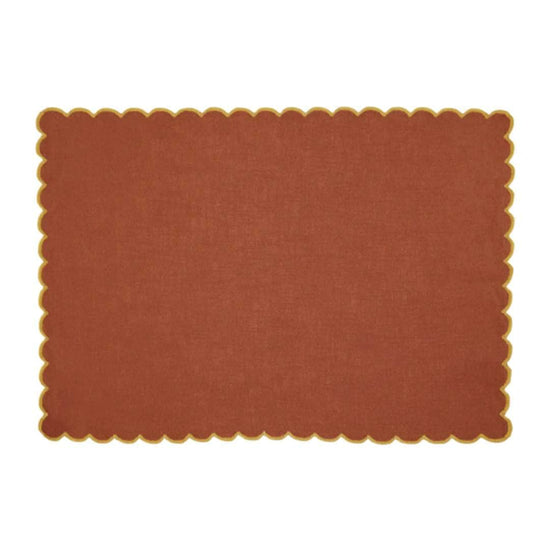 Aurora Placemat, Terracotta with Yellow
